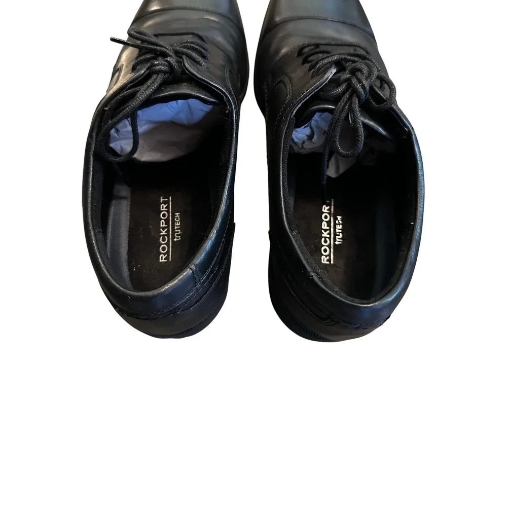 Rockport‎ Black Leather Dress Shoes Mens 11